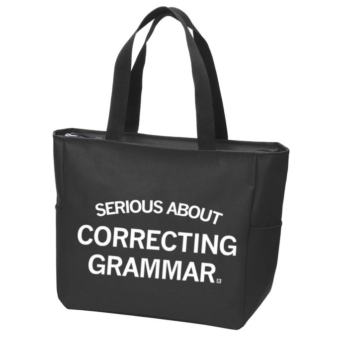 Raygunsite Serious About Correcting Grammar Zip Tote Bag
