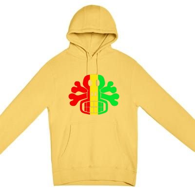 RASTA SKULL AND CROSSBONES Reggae Dub Club Rave Premium Pullover Hoodie