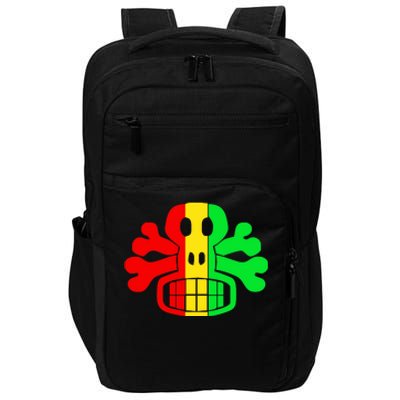 RASTA SKULL AND CROSSBONES Reggae Dub Club Rave Impact Tech Backpack