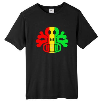 RASTA SKULL AND CROSSBONES Reggae Dub Club Rave Tall Fusion ChromaSoft Performance T-Shirt