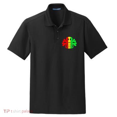 RASTA SKULL AND CROSSBONES Reggae Dub Club Rave Dry Zone Grid Polo