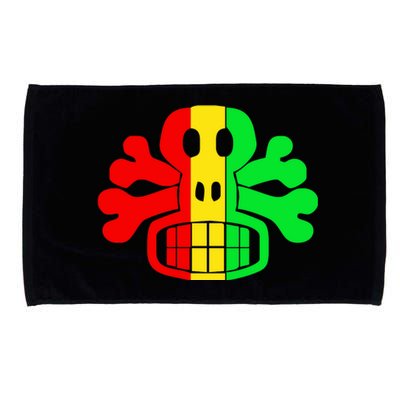 RASTA SKULL AND CROSSBONES Reggae Dub Club Rave Microfiber Hand Towel