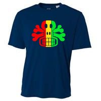 RASTA SKULL AND CROSSBONES Reggae Dub Club Rave Cooling Performance Crew T-Shirt