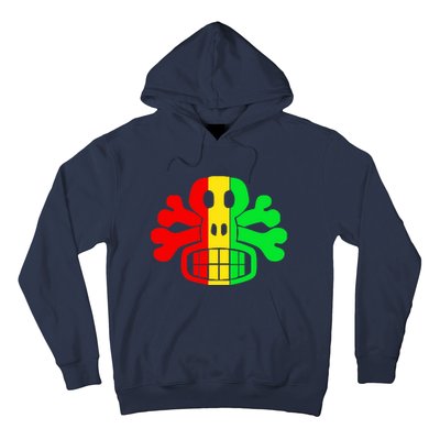 RASTA SKULL AND CROSSBONES Reggae Dub Club Rave Hoodie