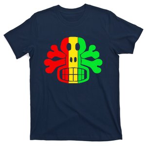 RASTA SKULL AND CROSSBONES Reggae Dub Club Rave T-Shirt