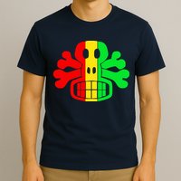 RASTA SKULL AND CROSSBONES Reggae Dub Club Rave T-Shirt