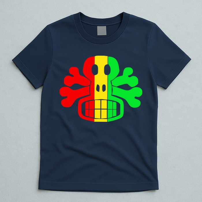 RASTA SKULL AND CROSSBONES Reggae Dub Club Rave T-Shirt