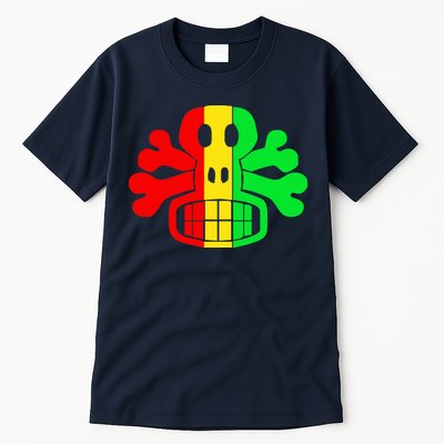 RASTA SKULL AND CROSSBONES Reggae Dub Club Rave Tall T-Shirt