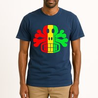 RASTA SKULL AND CROSSBONES Reggae Dub Club Rave Tall T-Shirt