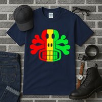 RASTA SKULL AND CROSSBONES Reggae Dub Club Rave Tall T-Shirt