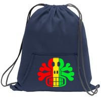 RASTA SKULL AND CROSSBONES Reggae Dub Club Rave Sweatshirt Cinch Pack Bag