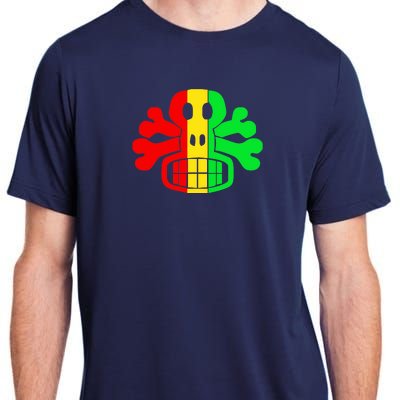 RASTA SKULL AND CROSSBONES Reggae Dub Club Rave Adult ChromaSoft Performance T-Shirt