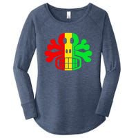 RASTA SKULL AND CROSSBONES Reggae Dub Club Rave Women's Perfect Tri Tunic Long Sleeve Shirt