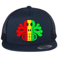 RASTA SKULL AND CROSSBONES Reggae Dub Club Rave Flatbill Hat
