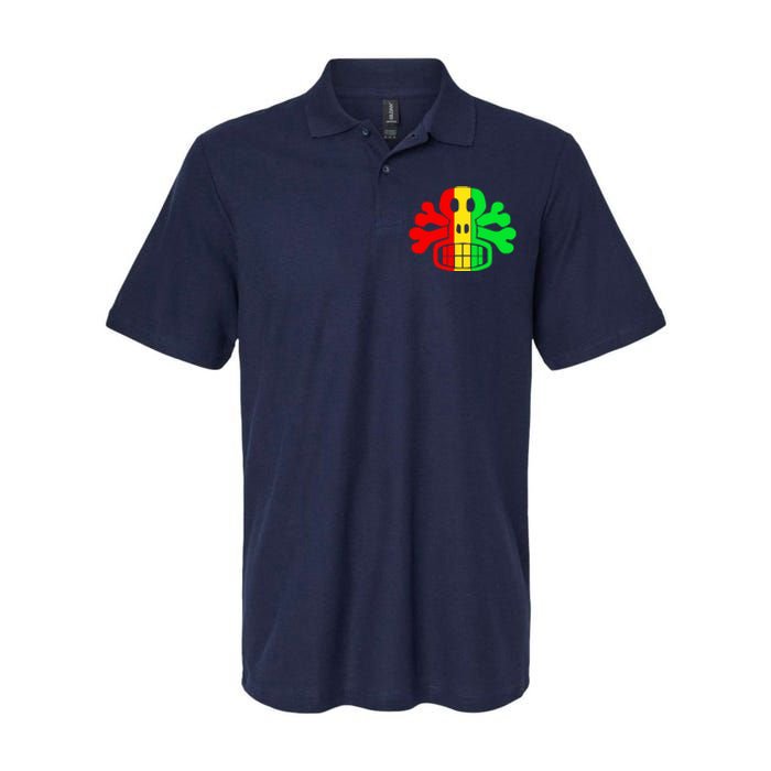 RASTA SKULL AND CROSSBONES Reggae Dub Club Rave Softstyle Adult Sport Polo