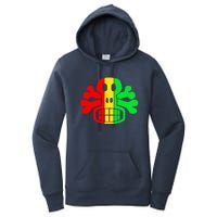 RASTA SKULL AND CROSSBONES Reggae Dub Club Rave Women's Pullover Hoodie