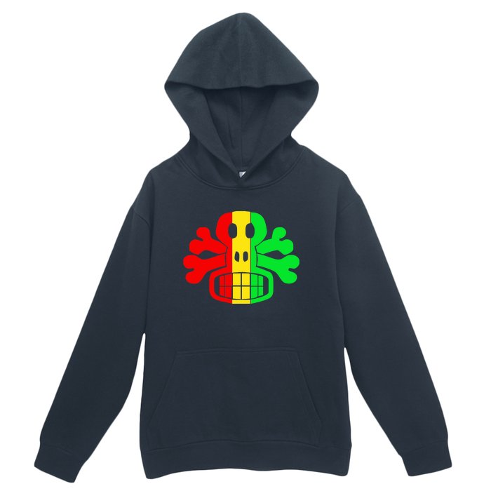 RASTA SKULL AND CROSSBONES Reggae Dub Club Rave Urban Pullover Hoodie