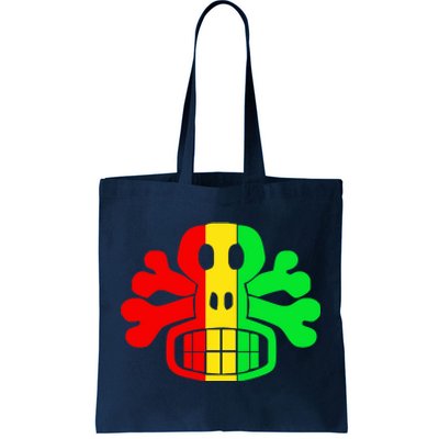 RASTA SKULL AND CROSSBONES Reggae Dub Club Rave Tote Bag