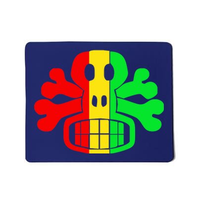 RASTA SKULL AND CROSSBONES Reggae Dub Club Rave Mousepad