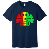 RASTA SKULL AND CROSSBONES Reggae Dub Club Rave Premium T-Shirt