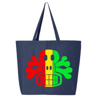 RASTA SKULL AND CROSSBONES Reggae Dub Club Rave 25L Jumbo Tote