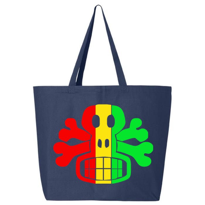 RASTA SKULL AND CROSSBONES Reggae Dub Club Rave 25L Jumbo Tote