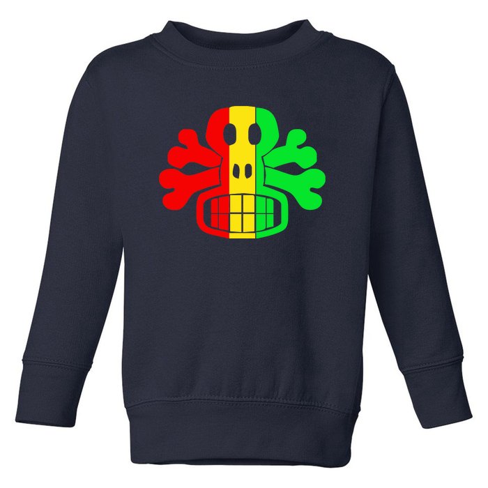 RASTA SKULL AND CROSSBONES Reggae Dub Club Rave Toddler Sweatshirt