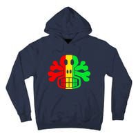 RASTA SKULL AND CROSSBONES Reggae Dub Club Rave Tall Hoodie