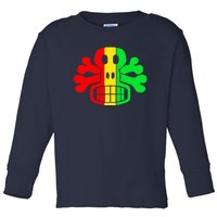 RASTA SKULL AND CROSSBONES Reggae Dub Club Rave Toddler Long Sleeve Shirt