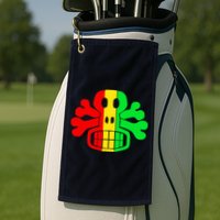 RASTA SKULL AND CROSSBONES Reggae Dub Club Rave Golf Towel