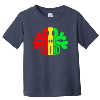 RASTA SKULL AND CROSSBONES Reggae Dub Club Rave Toddler T-Shirt