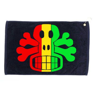 RASTA SKULL AND CROSSBONES Reggae Dub Club Rave Grommeted Golf Towel