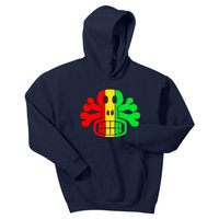 RASTA SKULL AND CROSSBONES Reggae Dub Club Rave Kids Hoodie