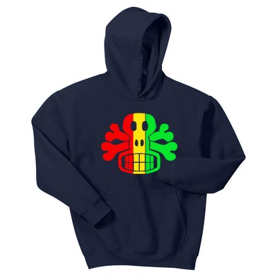 RASTA SKULL AND CROSSBONES Reggae Dub Club Rave Kids Hoodie