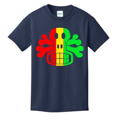 RASTA SKULL AND CROSSBONES Reggae Dub Club Rave Kids T-Shirt