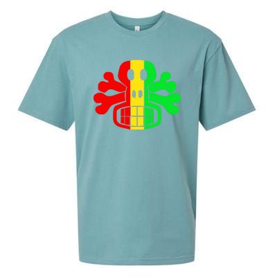 RASTA SKULL AND CROSSBONES Reggae Dub Club Rave Sueded Cloud Jersey T-Shirt