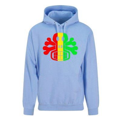 RASTA SKULL AND CROSSBONES Reggae Dub Club Rave Unisex Surf Hoodie