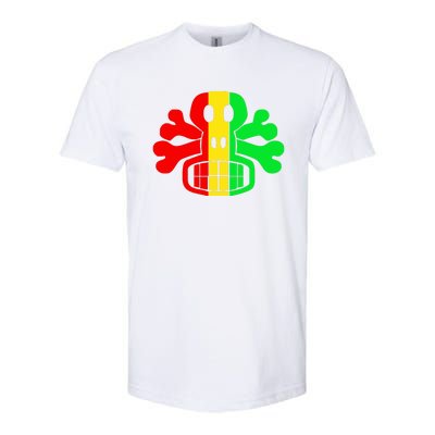 RASTA SKULL AND CROSSBONES Reggae Dub Club Rave Softstyle CVC T-Shirt