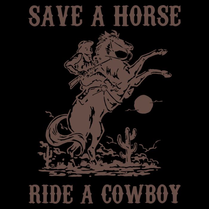 Retro Save A Horse Ride A Cowboy Country Music Drawstring Bag