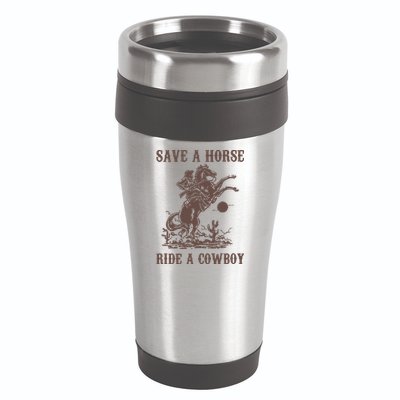Retro Save A Horse Ride A Cowboy Country Music 16oz Travel Tumbler