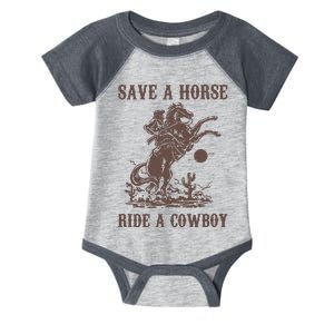 Retro Save A Horse Ride A Cowboy Country Music Infant Baby Jersey Bodysuit