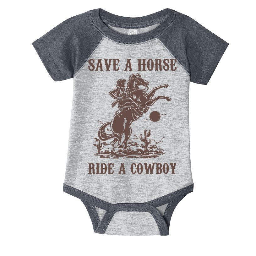 Retro Save A Horse Ride A Cowboy Country Music Infant Baby Jersey Bodysuit