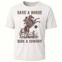 Retro Save A Horse Ride A Cowboy Country Music Cooling Performance Crew T-Shirt