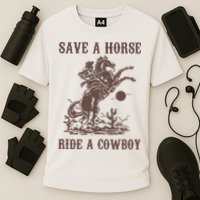 Retro Save A Horse Ride A Cowboy Country Music Cooling Performance Crew T-Shirt