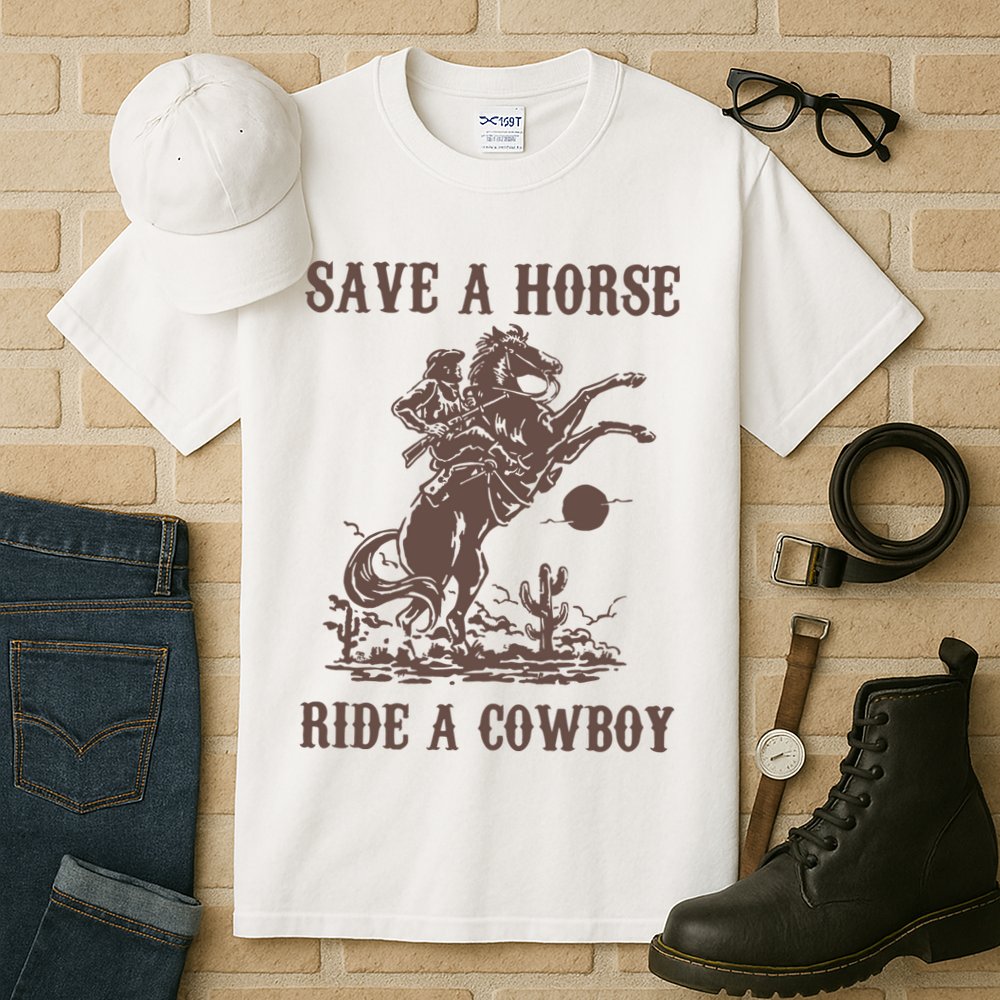 Retro Save A Horse Ride A Cowboy Country Music Tall T-Shirt