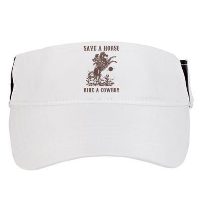 Retro Save A Horse Ride A Cowboy Country Music Adult Drive Performance Visor