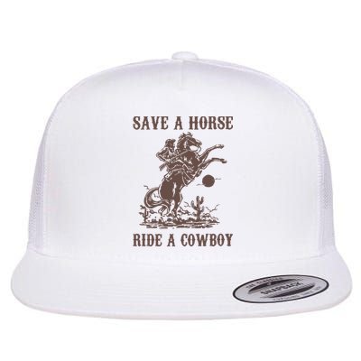 Retro Save A Horse Ride A Cowboy Country Music Flatbill Hat