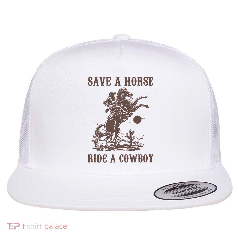 Retro Save A Horse Ride A Cowboy Country Music Flatbill Hat
