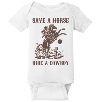 Retro Save A Horse Ride A Cowboy Country Music Baby Bodysuit
