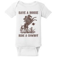 Retro Save A Horse Ride A Cowboy Country Music Baby Bodysuit